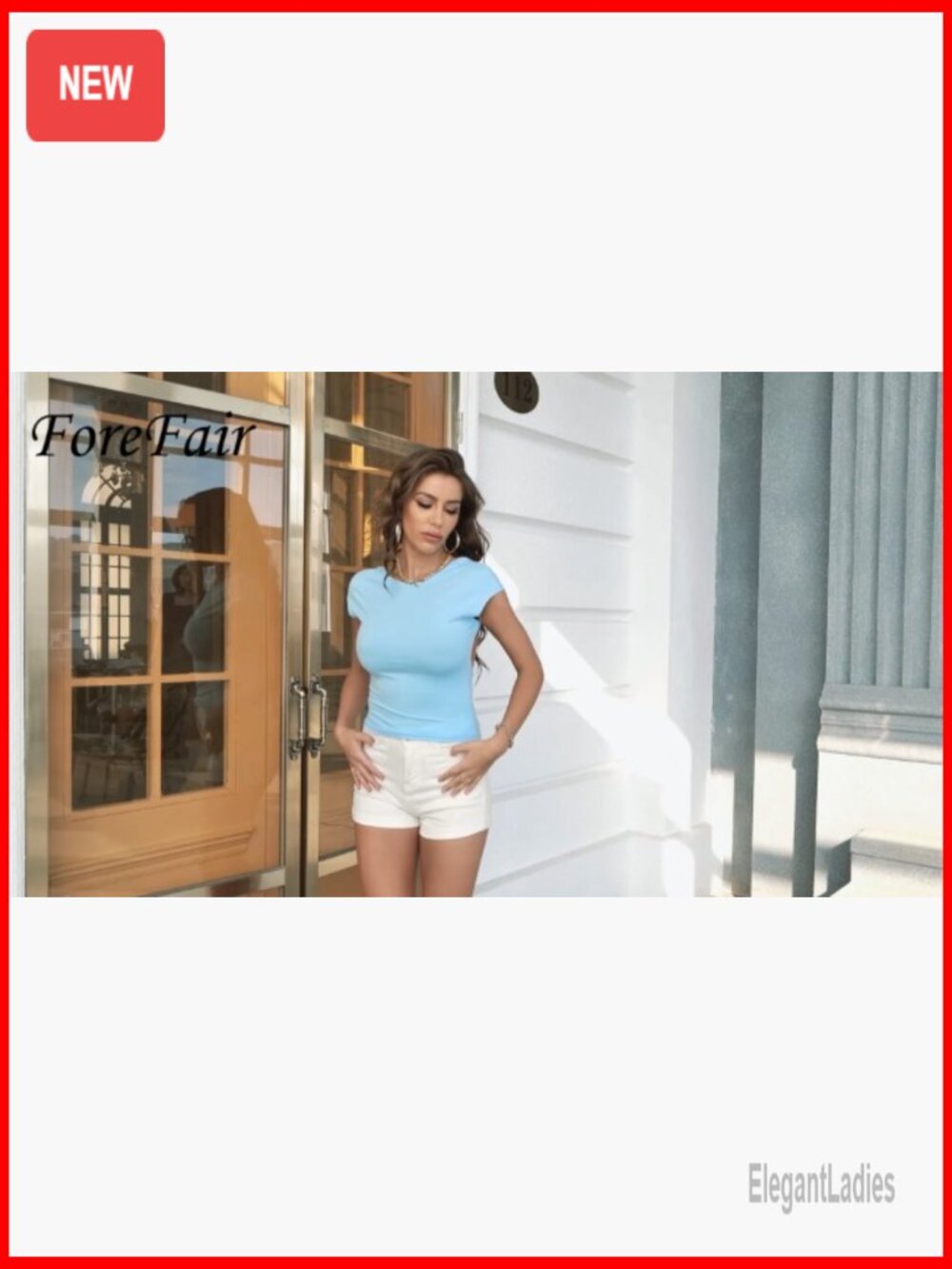 Women's Sexy Backless Y2K Crop Top Crewneck Slim Fit Short Sleeve Summer Tee - Picture 7 of 7